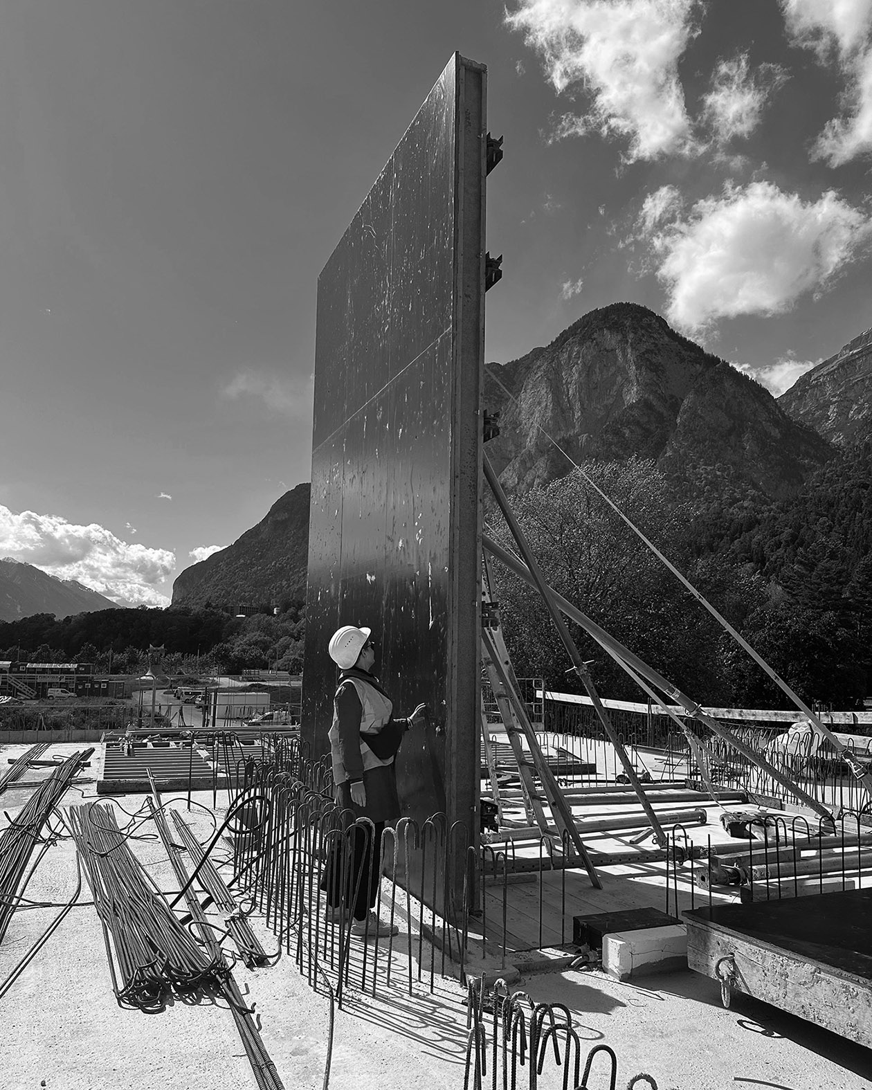 Natalie Burkhart auf der Baustelle